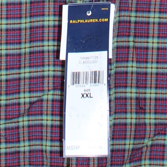 Ralph Lauren Shirt Mens 2XL Red Green Blue Check Dress Long Sleeve NWT MSRP $89 - Picture 4 of 4